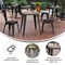 Flash Furniture 23.75 SQ Dining Table Brown Poly Top/Black Frame JJ-T14619-60-BRBK-GG - alternate 8